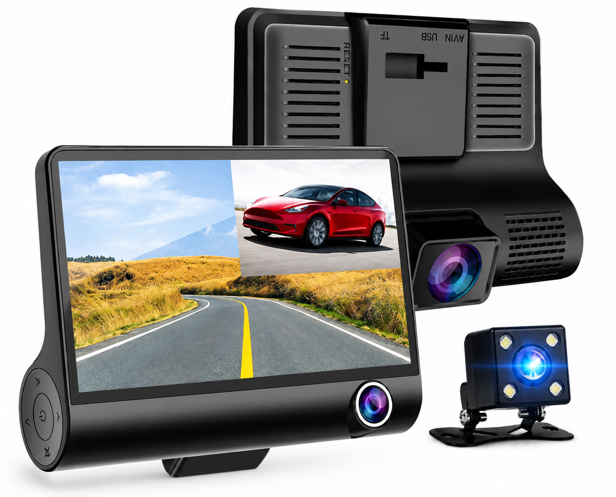 Camara DVR 3 lentes para carro JG-X0 EH